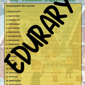 Elf Village Christmas Word Scramble (with Answer Key)