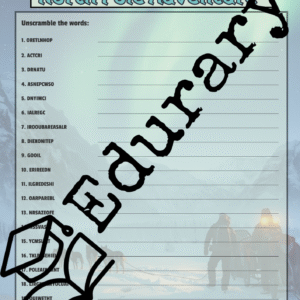 North Pole Adventure Word Scramble (with Answer Key)