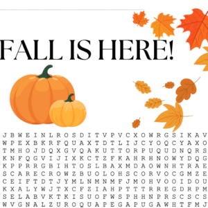 Fall Is Here! Word Search Printable with Answer Key — Autumn Vocabulary Puzzle | Edurary Seasonal Activity