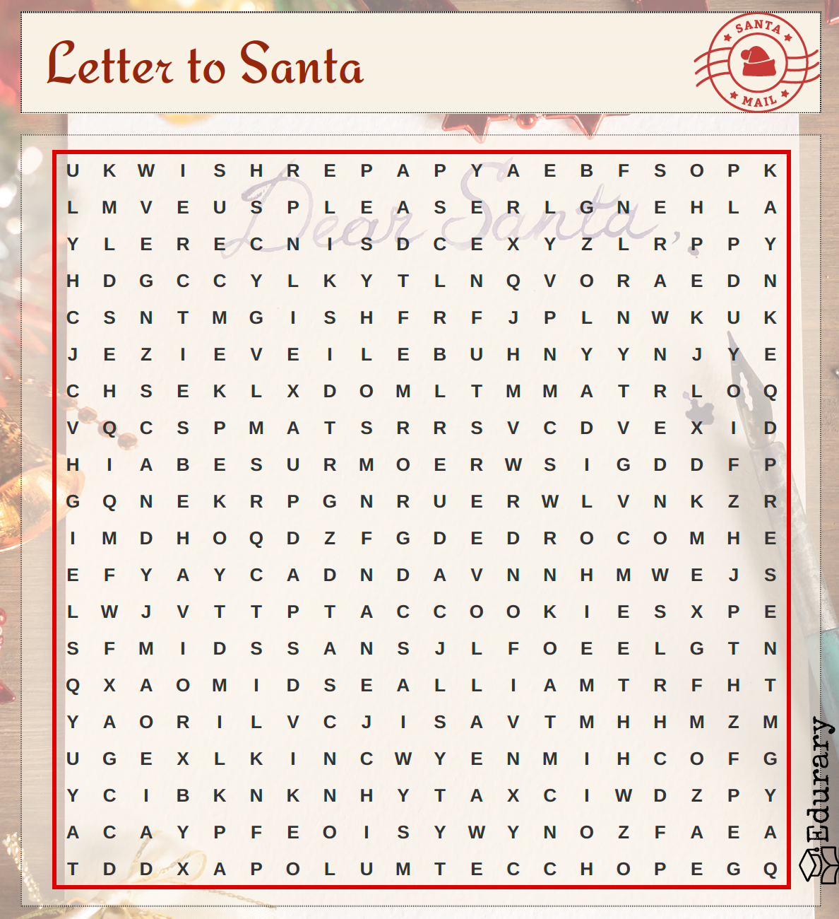 Ultimate Christmas Word Search Bundle (25 Puzzles \u0026 Keys) - Edurary, image size:1188x1300