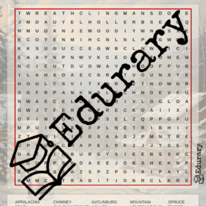 Smoky Mountain Christmas Word Search Puzzle & Answer Key