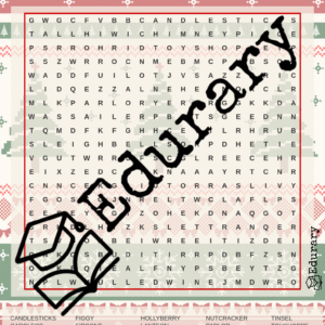Vintage Christmas Word Search Puzzle & Answer Key